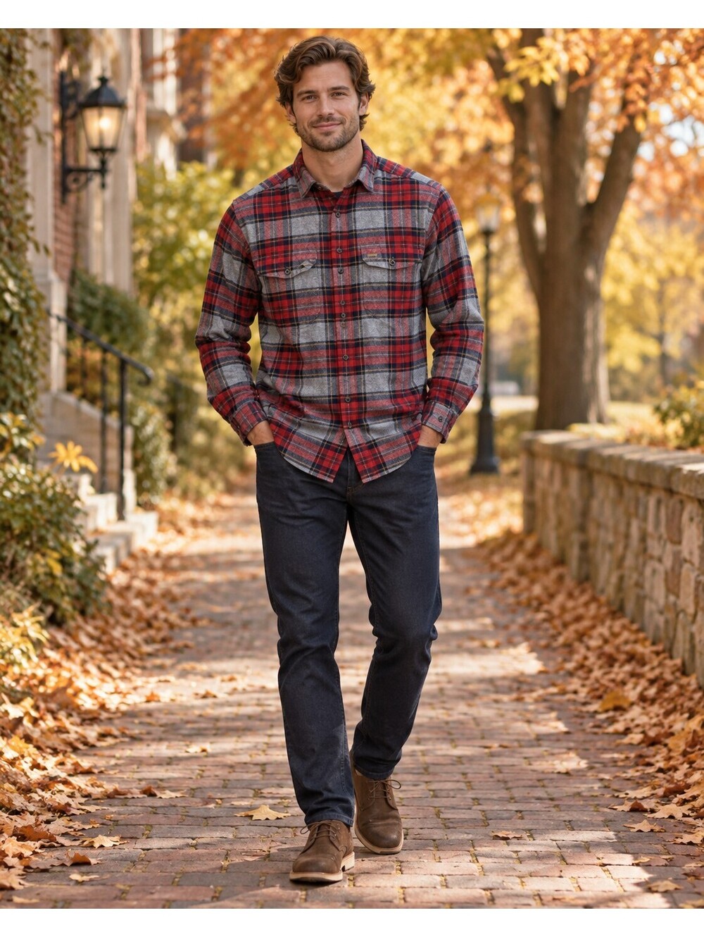 Orvis Fairbanks 100% Cotton Flannel Mens Medium Plaid Lumberjack Fall Layers
